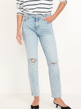 Old Navy Vintage Slim Ripped Light Wash Jeans
